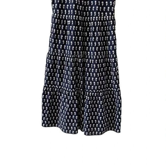 J Crew Milk Maid Sleeveless Blue Tiered Cotton Voile Maxi Dress SZ MT #1493 - Picture 7 of 16